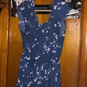 Blue floral summer dress